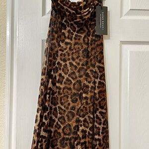 Sans Souci Leopard Print Maxi Skirt - Brown & Black